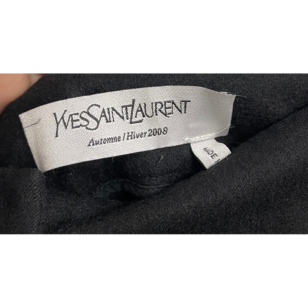 Yves Saint Laurent 100% Wool Tailored Trousers Black FW2008 Old Money Size F36 4 - Picture 4 of 4